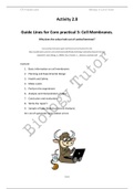 Guide Lines for Core Practical 3 -Cell Membrane: Beetroot - Activity 2.8