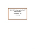 Unit 26- IT mathematics for practitioners Assignments 1 and 2