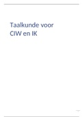 Taalkunde CIW & IK - Samenvatting Syllabus