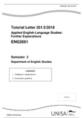 ENG2601 Tutorial 201 Semester 2 2018 Assignment 01 Feedback and Exam Guidelines