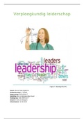 Verpleegkundig leiderschap, onderwerp functiedifferentiatie. Cijfer 8.0