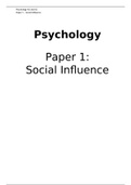 AS   A2 Social Influence, Psychology - complete notes