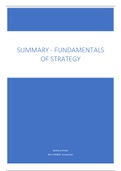 Samenvatting - Fundamentals of strategy (4e editie)