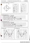 Graphing Sine and Cosine Functions, Phase Shift, Sinusoidal Curve Fitting (Notes   Worksheets)