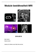 Beeldkwaliteit module MRI 2018-2019