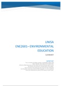 ENE2601 Environmental Education Summary 