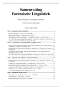 Samenvatting literatuur Forensische Linguïstiek 2018/2019