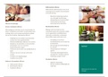 Informatie Brochure Massage : Effecten & Doel