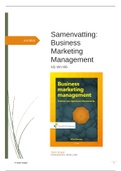Samenvatting business marketing management