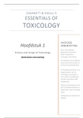 Essentials of Toxicologie, hoofdstuk 1 (Nederlandse samenvatting)