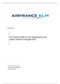 Air France KLM en de toepassing van value based management