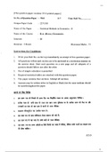 Economics Hons. Complete SME Question Paper for Semester 3