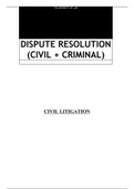 LPC DISPUTE RESOLUTION (CIVIL AND CRIMINAL) - 2020 (DISTINCTION LEVEL)