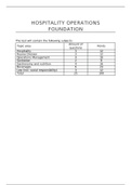 Summary HOPS foundation test (IHM year 1, module hospitality operations)
