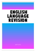 English Language Revision Notes  - All Grades 