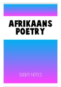 IEB Afrikaans Prescribed Poetry Analysis & Notes 2019/2020 - Grade 12
