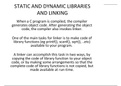 Static & Dynamic Libraries
