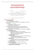 Samenvatting Developmental Psychopathology