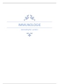 Samenvatting Immunologie (Colleges + boek)