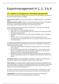Exportmanagement H 1, 2, 3 & 4 samenvatting