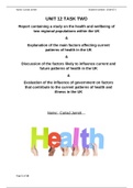 Unit 12 - Public Health, Health and Social Care - Task 2, All Criteria Achieved