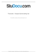 Samenvatting Financiële Analyse