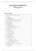 MNG3701 Strategic Planning - Exam Prep & Revision