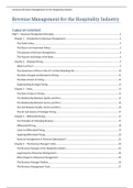 Samenvatting 'Revenue Management for the Hospitality Industry' minor Revenue & Real Estate Management