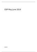 EDPHOD8 May June 2014 Worked Out Exam Answers