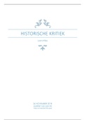 Historische Kritiek - Leerstof proefexamen (Hoorcollege 1-4)