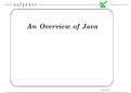 AN OVERVIEW OF JAVA