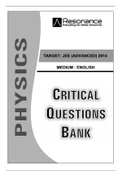 JEE Advanced Critical Question Bank
