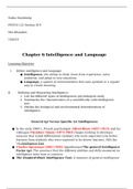 chapter 6- Language and Intelligence