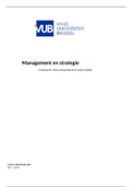 Samenvatting + Examenvragen management en strategie