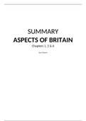 Aspects of Britain Ch. 1,2 &6  (brief) summary