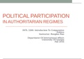 political participation in authoritarian regimes