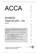 Latest ACCA P6&comma; ADVANCED TAXATION &lpar;ATX &ndash; UK&rpar;&comma; REVISION KIT &lpar;PDF&rpar; for exams in JUNE 2018&comma; STEPTEMBER 2018&comma; DECEMBER 2018 and MARCH 2019