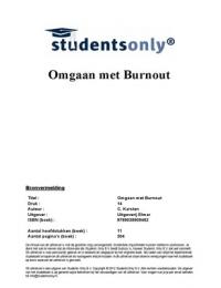 Samenvatting Omgaan met burnout