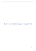 Summary: Global Strategic Management