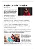 Reading lesson   assignment (Malala Yousafzai)