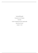 Annotated Bibliography/Literature Review on Presenteeism 