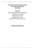 Detailed Summary Strategy & Organization 2017-2018 (Grade: 80)