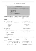 14 Algebra of Functions Review Sheet