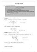 6. Solving Equations Review Sheet