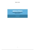 SAMENVATTING 'Media Ethics' - Plaisance (2nd ed) Nederlands