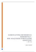 Samenvatting Methoden II&colon; Hoofstuk 5