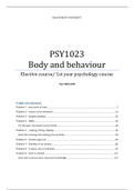 Body and behaviour (PSY/IPN 1023): complete summary 