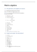 matrix algebra - samenvatting 