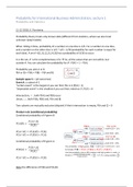 Probability and Statistics for International Business Administration, lecture notes