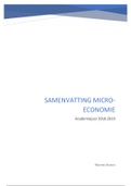 Samenvatting micro-economie 2019
